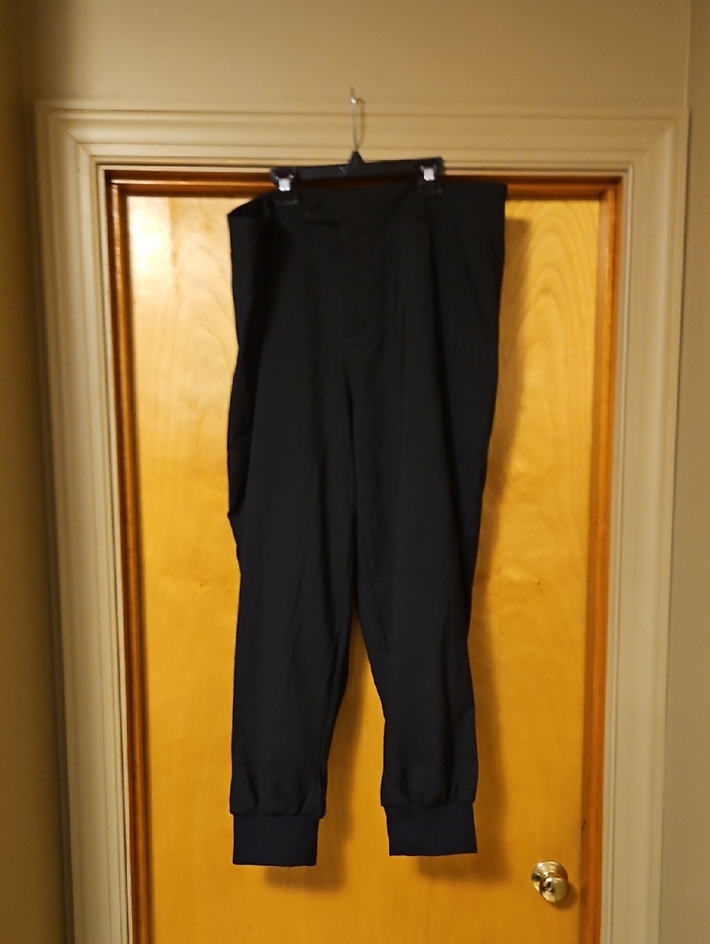Black Wool Joggers